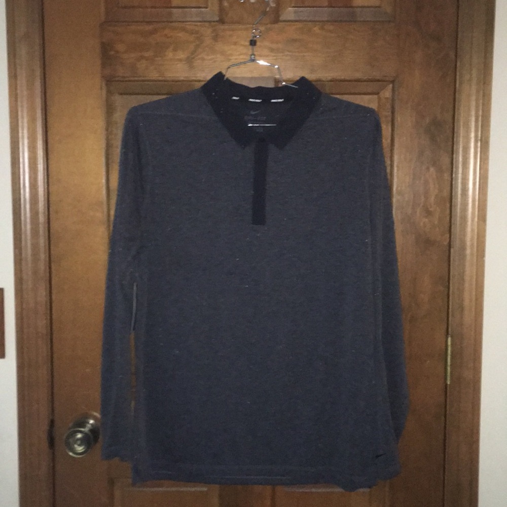Nike Long Sleeve slim fit dry fit Polo